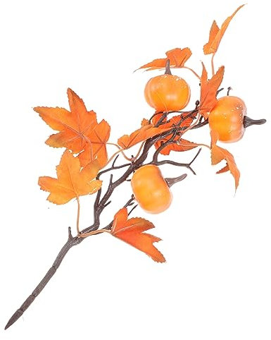 MUCKLILY Künstliche Herbstdekoration Mit Ahornblättern Und Kürbis Für Erntedankfest -Arrangements Und Tischdekoration Langlebige Kunststoffmaterialien Für Herbstliche Gestaltung