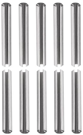 DTGN 3mmx30mm(DxL) Slotted Spring Pin - 20Pack - Good for Home Machine Fastener - 304 Stainless Steel Spring Dowel Tension Roll Pin - Silver