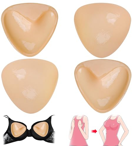 Vibbang 2Pièce Soutien Gorge Adhesif Invisible, Soutien Gorge Dos Nu Silicone sans Bretelle, Cache Teton Reutilisable Push up Bra, Coque Remonte Sein Adhesif pour aux Robes, de Mariée, Gilets(M)