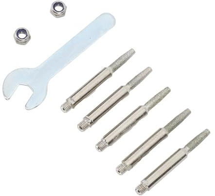 Chainsaw Sharpening Stone, 5 Pcs Chainsaw Sharpener Stones Bits High Hardness Chain Saw Sharpening Bit Burr Stone File Chainsaw Grinding Stone for Electric Chain Saw