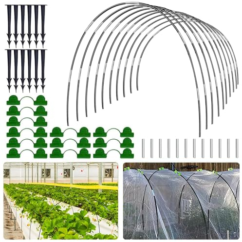 Tunnel per piante, 12 pezzi, pneumatici per aiuole rialzate, tunnel per aiuole rialzate, tunnel per piante rialzate, pneumatici per serre, tunnel per piante