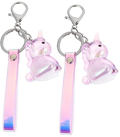 Homoyoyo Einhorn Schlüsselanhänger Acryl 2 Stück Violett Anhänger Für Schlüssel Tasche Rucksack Dekoration