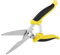Heavy Duty Scissors Multipurpose Stainless Steel Shears with Fine Serrated Electricians Scissors Cable Cutter Spring Loaded Shears with Non-Slip Handle for Wire Household Pruning (Yellow)