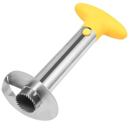 Electric Pineapple Peeling Machine Stainless Steel Peeler Corer Slicer Cutter Effortless Cutting Kitchen Gadget with Anti-Corrosion Blades Automatic Yellow