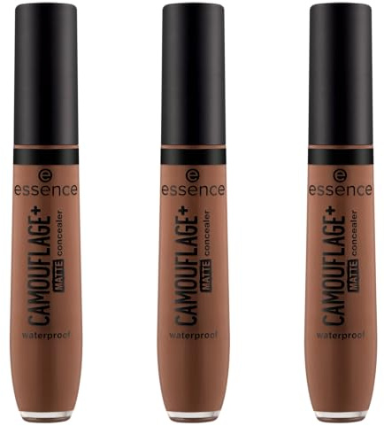 essence CAMOUFLAGE+ MATTE concealer, Nr. 240, Nude, langanhaltend, mattierend, abdeckend, matt, vegan, ölfrei, ohne Parabene, ohne Mikroplastikpartikel, 3er Pack (3x8ml)