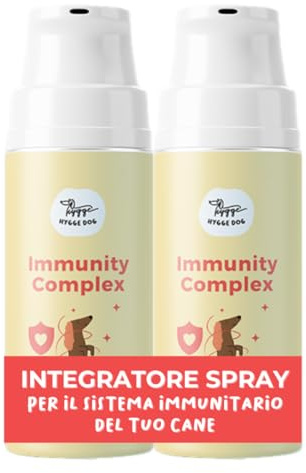 Immunity Complex | Integratore Immunitario per Cani | Topper Liquido con Echinacea, Propoli, Aglio e Olivello Spinoso | per Difese Naturali e Vitalità | 2x100 ml | Hygge Dog
