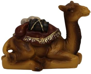 ZICOM Krippenfigur Miniaturfigur Kamel liegend Höhe 5,4cm handbemalt Polyresin Modellbau und Puppenhaus