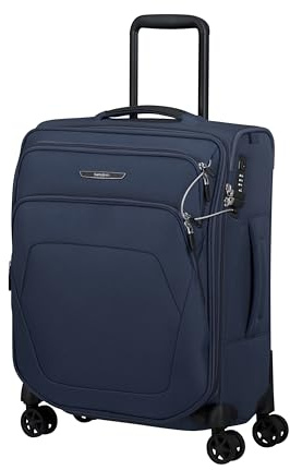 Samsonite Spark SNG Eco - Handgepäck Koffer 55 x 40 x 23 cm - Weichgepäck Kabinentrolley für EasyJet & die meisten Airlines, Erweiterbar, 48/55L - Blau (Midnight Blue)