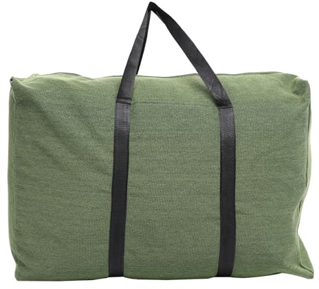 CIYODO Große Canvas Reisetasche Olivgrün Robuste Umzugstasche mit Reißverschluss Geräumige Gepäcktasche für Sport Reise und Lagerung Zufällige Farbe