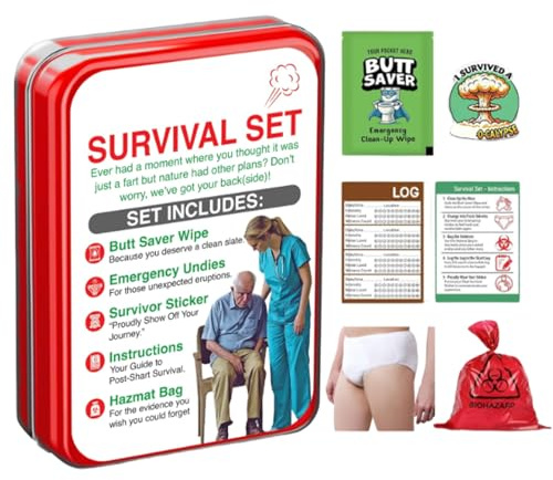 Fart Survival Set Compact Hilarious Prank Gag Survival Kit, Poop Prank Survivals Kit With Hilarious Pranks Idea, Humor And Standout Novelty Gadgets For Teenagers, Adults, Christmas
