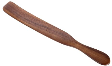 Cabilock Espátula de Mango Largo de Madera de 28 CM, Utensilio de Cocina Resistente a Altas Temperaturas para Cocinar y Preparar Alimentos