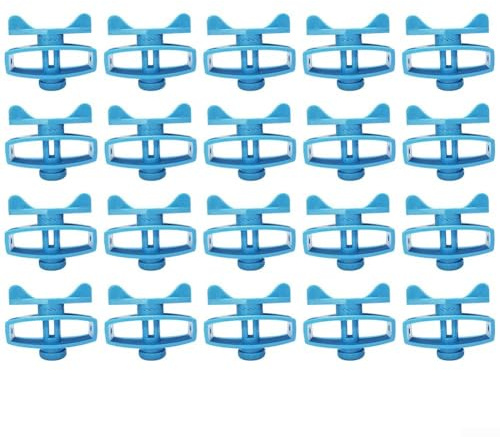 Tensor de valla de malla de alambre con mango giratorio controlado por engranajes para apretar cuerda de alambre confiable, diseño de plástico fuerte para uso prolongado en exteriores (azul)