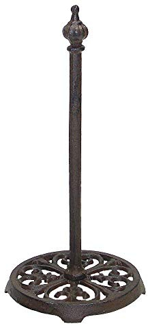Küchenrollenhalter Nostalgie Stehend Gusseisen Landhausstil Antik-Stil Braun