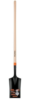 Truper T-2000 Escarraman Shovel with 47-Inch Wood Handle, Extra-Deep Narrow Steel Blade, Heavy-Duty Trenching and Post Hole Shovel (Model PES-LP / 17226)