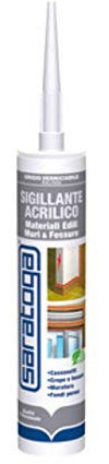 Saratoga silicone acrilico professionale Grigio Medio Verniciabile 450gr anche per giunti di dilatazione