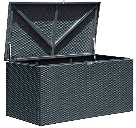 ShelterLogic Stahl Gartenbox | Kissenbox & Auflagenbox | Anthrazit | 132x70x67 cm