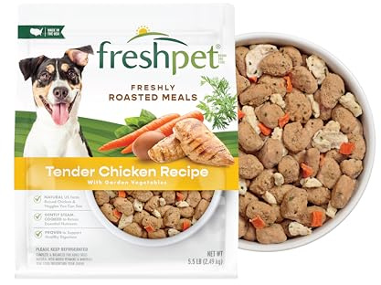 Freshpet Fresh Dog Food, Freshly Roasted Meals, Tender Chicken Recipe, 5.5 lb