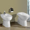 Sanitari in ceramica Azzurra Diana vaso wc a terra con sedile e bidet a terra