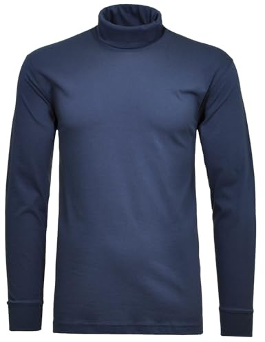 RAGMAN Basic polotröja för män, långärmad, Nattblå-079, XL