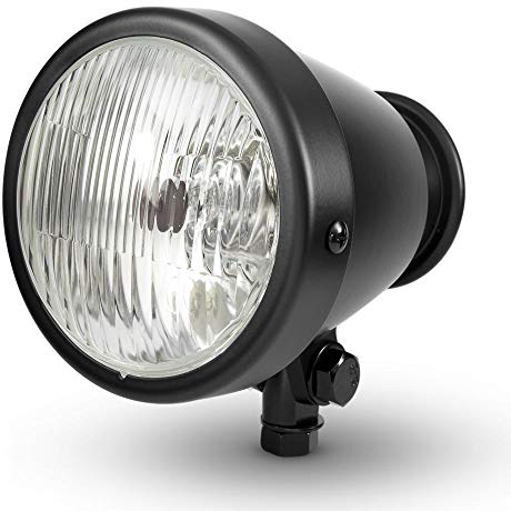 4.5 Vintage Style Individuell Retro Motorrad Scheinwerfer - Mattschwarz