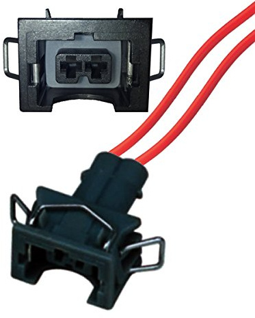 KFZ Ersatz Stecker – Einspritzdüse Benziner – BOS EV1 LOW (FEMALE) mit Kabel 1037906240, 1 037 906 240 kompatibel BOS DELP Greenspirits Einspritzdüsen