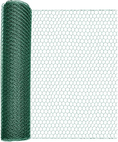 Windhager Malla Hexagonal revestida de plástico, Valla de Frontera Base, protección contra roedores, bancal Alto, Cubierta para canalones, Verde, Malla 13 mm, 10 x 0,5 m x 1 mm, 70096