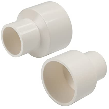 MroMax Lot de 2 adaptateurs de raccord réducteur en PVC 40 mm x 25 mm Blanc