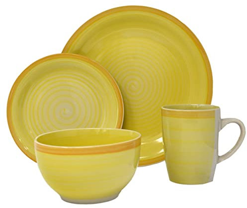 Vajilla de Cerámica para 2 Personas, Vajilla Moderna 8 Piezas, 4 Platos, 2 Bol y 2 Taza - Hogar y Más