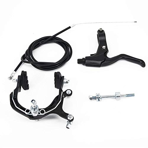 HZLXF1 Fahrrad-Side-Pull Sattel Bremsanlage Kit, Geeignet for vorne und hinten Fahrräder mit Fahrrad-Kabel aus Aluminiumlegierung Material 1 * Brems + Bremshebel + Bremszug + Befestigungsteile Hebel