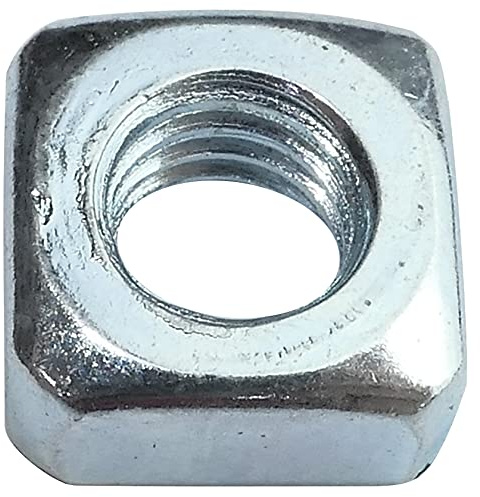 AERZETIX Tuercas Cuadradas M6 Biseladas 10.0x5.0mm, Juego de 100 | Rosca Métrica, Acero al Carbono, Dureza C49552