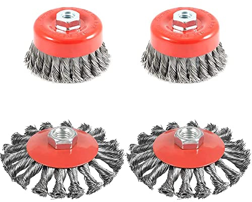 Topfbürste winkelschleifer drahtbürste winkelschleifer drahtbürste flex Stahl gezopfter Draht Ø 75 mm Ø 100mm M14