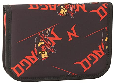 SKANDO BAGS Lego - Jungen Federmäppchen - NINJAGO, Rot - Inkl. Aller nötigen Schreibutensilien - Mit Stundenplanlasche