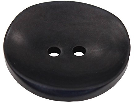 6 Stück leichte edle echt Steinnuss Knöpfe 2 Loch schwarz Naturknöpfe leicht schüsselige Form 15mm, 17mm oder 23mm (17mm)