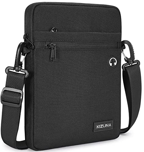 KIZUNA 10 Inch Tablet Sleeve Bag Carrying Case Messenger Bag for 9.7 10.5 11 iPad Pro M2/10.9 iPad A14/Air 5/10.5 Surface Go 3/11 SAMSUNG Galaxy Tab S7/10.5 Tab A S6/Lenovo Smart,Black