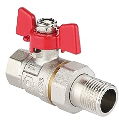 ZencQ Valvola a Sfera Con Attacco a Vite 3/4'' MF Maniglia a Leva- Pn40 Bar Valvola a Sfera in Ottone Con Maniglia Ad Alette Per Uso Industriale, Con Filettatura Femmina E Maschiov (3/4 Pollice)