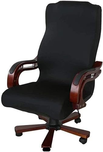 DHXYZZB Office Computer Chair Cover, Universal Replacement Removable Rotating Stretch Resilient Desk Boss Armchair Chair Cover Slipcover (not a chair)