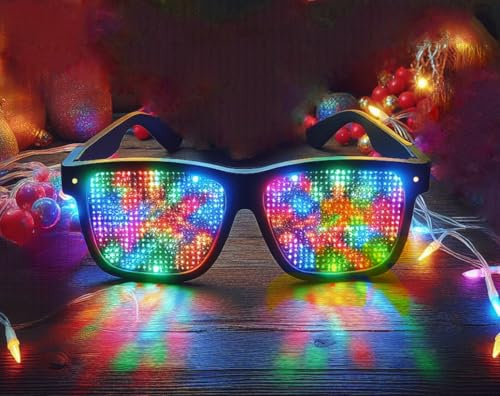 GogoRavers™ Original Hyperbeam Glasses – Wayfarer Frame Prism Vision Eyewear for Music Festivals, EDM Shows, Laser Displays, Club Nights, Carnival Raves, Psychedelic Lightscapes, Concert Adventures