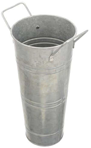Retro Blumenkübel aus Eisen Silber für Balkon, Garten und Terrasse