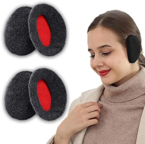 MOAZIFI 2 Paar Polar-Fleece Ohrenwärmer, Ohrwärmer, Ohrenschützer, Ohrenwärmer Damen, Ohrenschützer Damen, Ohrenwärmer Herren, Für Männer Und Frauen, Verdickte Warme Ohrenschützer Winter
