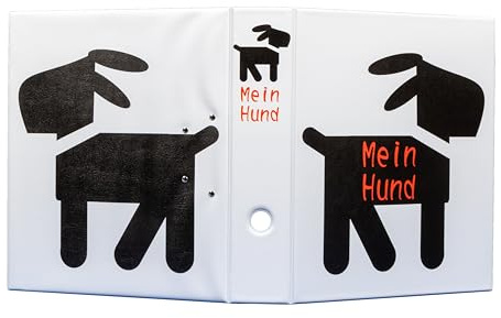 Motiv Ordner A4 - mein Hund– Stabiler PVC-Ordner mit 2-Ring-Mechanik, Made in Germany, langlebiger Sammelordner für Dokumente und Unterlagen, kein Import