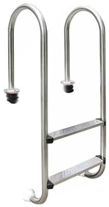 Schwimmbadleiter aus Edelstahl, langlebig, 1,2 mm dick, 2-stufiges Design mit rutschfesten Stufen, ideal für Innen- und Außenpools, sicherer Zugang