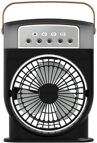 Nuvabreeze — 3-in-1 Mini Ac Fan,Nuvabreeze Luftkühler,Mobile Klimaanlage Ventilator,Mini Klimaanlage mit Wasserkühlung Sprühfunktion,3 Geschwindigkeiten,Tragbarer Ventilator für Zimmer,Büro (Schwarz)