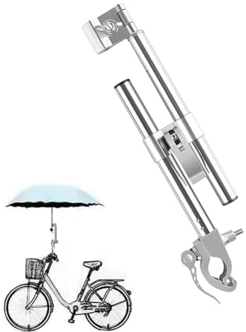 Umbrella Holder - Wheelchair Umbrella Holder | Cycling Umbrella Holder | Heavy Duty Umbrella Mount | Adjustable Umbrella Support | Handlebar Holder Clamp | Umbrella Stand For Wheelchairs, Strollers