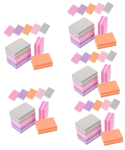 VALICLUD 5 Series Lima De Uñas Lijado Clavo Bloquear Cutícula Buffer Tampón Para Uñas Bloque Amortiguador Para Suavizar Las Uñas Suministros De Uñas Bloques De Pulido Esponja 100 Piezas*5