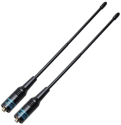 WUWMTUTCK Ajuste for Nagoya NA-701 SMA-Hembra de Doble Banda 144/430Mhz 2.15dB Antena HT/escáner Apto for Baofeng Uv-5r Uv-888s UV-s9 Plus Radio Walkie Talkie(2PCS)
