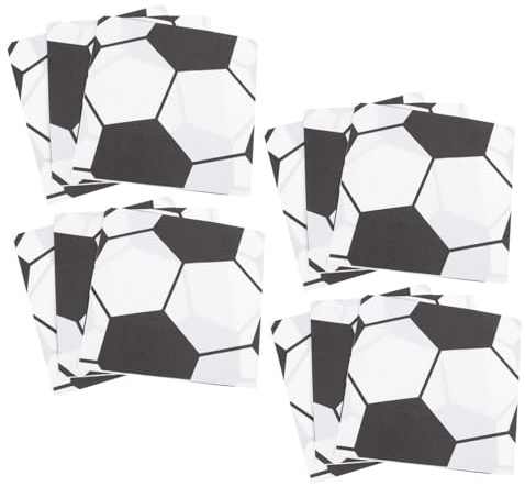 YARNOW 120piezas Servilletas de Fútbol Unidades Servilletas Cuadradas de Papel Desechables Temática de Fútbol para Decoraciones Deportivas Fiestas y Eventos Deportivos