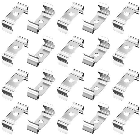 BroLuka 20 Stück Befestigungen für T5-LED-Röhren, Halterungen für Leuchtstoffröhren mit Schrauben, kompatibel mit Deckenleuchten, Werkstattleuchten, Garagenleuchten, um ein Durchhängen zu verhindern