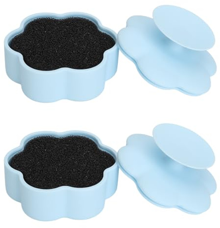 Esponja de limpieza para brochas de maquillaje, cepillo con patrón texturizado en forma de flor de silicona, almohadilla limpiadora para eliminación de color para artistas de