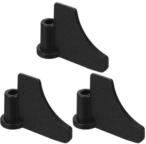 Hoement Juego de 3 Paletas Amasadoras de Repuesto para Panificadora Cuchilla Antiadherente de Acero Inoxidable Tamaño 62X45X21 MM Color Negro Accesorios para Preparar Masas Suaves en
