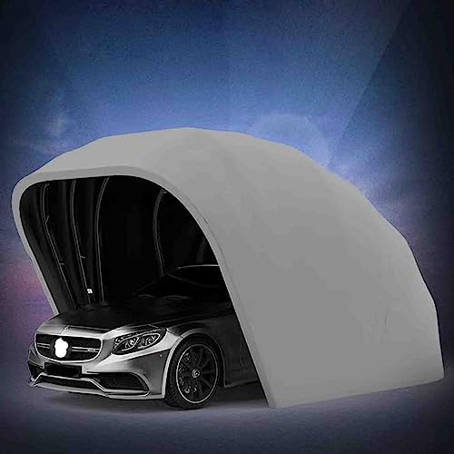 Toldo plegable móvil para cochera para todo tipo de clima, semiautomático, con cerradura, refugio duradero para protección del vehículo
